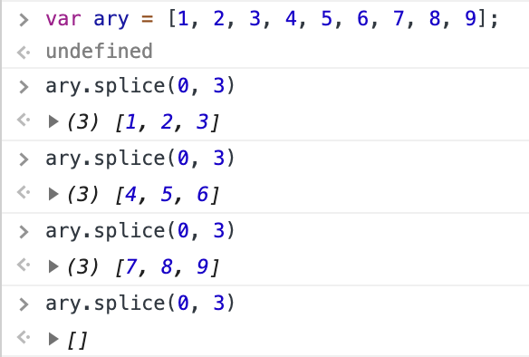 Array.splice 由於每 call 一次，便會修改原始 Array，因此並不符合 FP 的準則